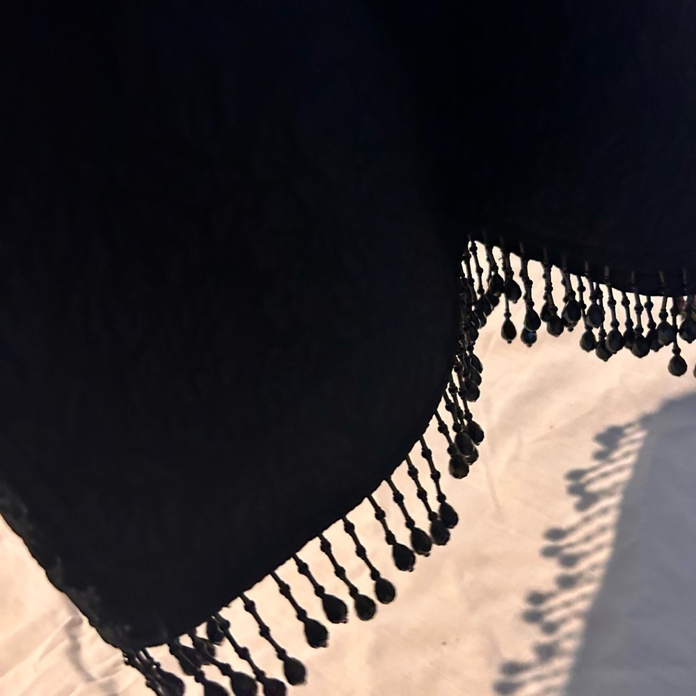 Black Fringed Jacquard Ganni Skirt - Picture 7 of 12